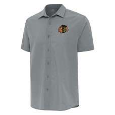Рубашка с коротким рукавом Chicago Blackhawks Antigua Activate Woven - Gray