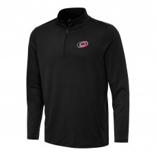 Carolina Hurricanes Antigua Black Reprocess Quarter-Zip Top