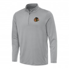 Кофта на короткой молнии Chicago Blackhawks Antigua Reprocess - Gray