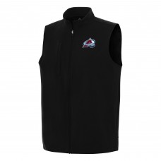 Colorado Avalanche Antigua Black Regard Full-Zip Vest