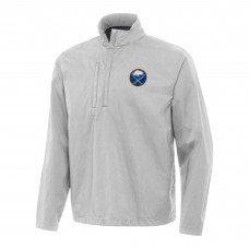 Buffalo Sabres Antigua Heather Gray Brisk Quarter-Zip Windbreaker