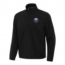 Buffalo Sabres Antigua Black Brisk Quarter-Zip Windbreaker