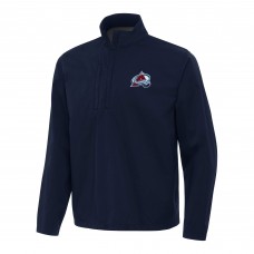 Colorado Avalanche Antigua Navy Brisk Quarter-Zip Windbreaker