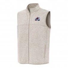 Colorado Avalanche Antigua Oatmeal Fortune Full-Zip Vest