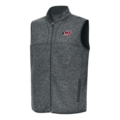 Carolina Hurricanes Antigua Heather Gray Fortune Full-Zip Vest