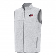 Carolina Hurricanes Antigua Heather Gray Fortune Full-Zip Vest