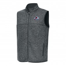 Colorado Avalanche Antigua Heather Gray Fortune Full-Zip Vest