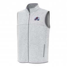 Colorado Avalanche Antigua Heather Gray Fortune Full-Zip Vest