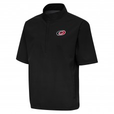 Carolina Hurricanes Antigua Black Brisk Quarter-Zip Windbreaker