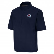Colorado Avalanche Antigua Navy Brisk Quarter-Zip Windbreaker