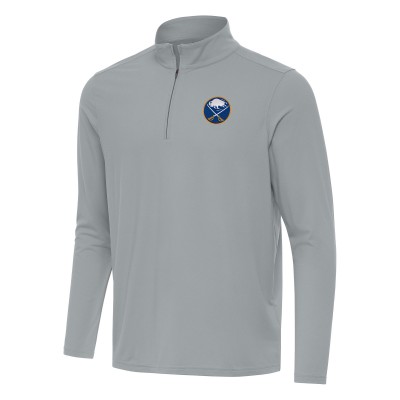 Buffalo Sabres Antigua Gray Intent Quarter-Zip Top