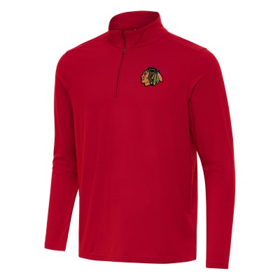 Кофта на короткой молнии Chicago Blackhawks Antigua Intent - Red