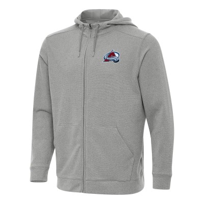 Толстовка на молнии Colorado Avalanche Antigua Heather Gray Effortless Jacket