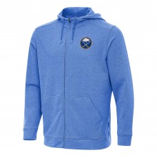 Buffalo Sabres Antigua Heather Royal Effortless Full-Zip Hoodie Jacket