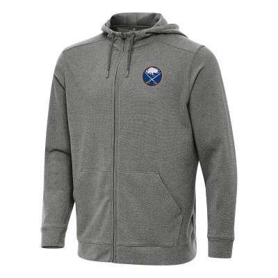 Толстовка на молнии Buffalo Sabres Antigua Heather Black Effortless