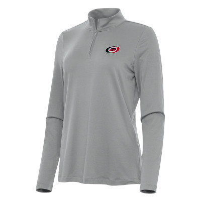 Женская Carolina Hurricanes Antigua Gray Reprocess Quarter-Zip Top