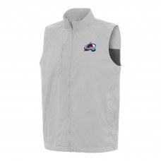 Colorado Avalanche Antigua Heather Gray Brisk Full-Zip Vest
