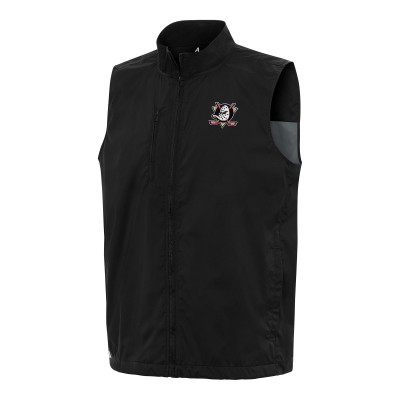 Anaheim Ducks Antigua Black Brisk Full-Zip Vest