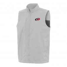 Carolina Hurricanes Antigua Heather Gray Brisk Full-Zip Vest