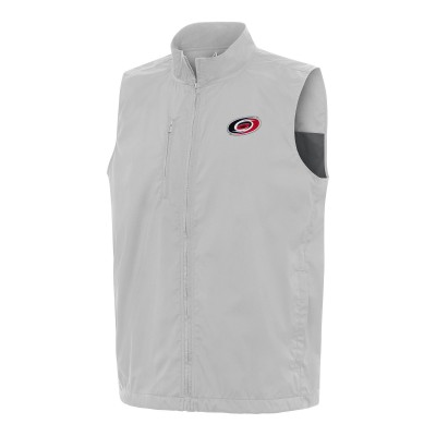 Carolina Hurricanes Antigua Heather Gray Brisk Full-Zip Vest