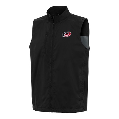 Carolina Hurricanes Antigua Black Brisk Full-Zip Vest