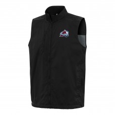 Colorado Avalanche Antigua Black Brisk Full-Zip Vest