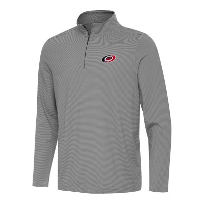 Carolina Hurricanes Antigua Black Twine Quarter-Zip Top