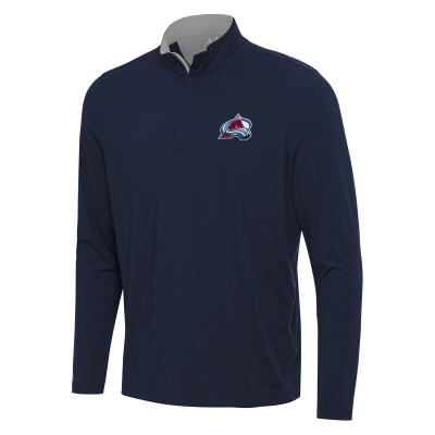 Кофта на короткой молнии Colorado Avalanche Antigua Navy/Gray Content