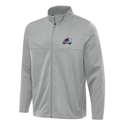 Кофта на молнии Colorado Avalanche Antigua Gray Links 2 Golf