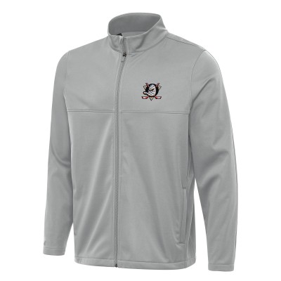 Кофта на молнии Anaheim Ducks Antigua Gray Links 2 Golf