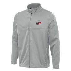 Carolina Hurricanes Antigua Gray Links 2 Full-Zip Golf Jacket