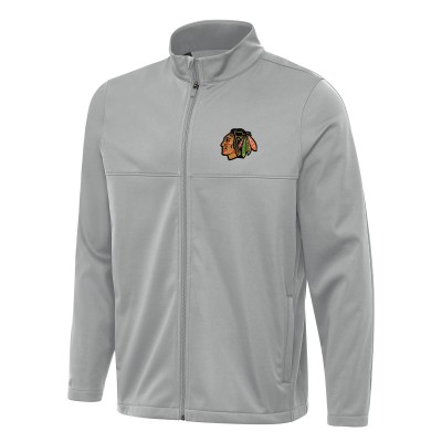 Кофта на молнии Chicago Blackhawks Antigua Links 2 Golf - Gray