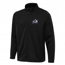 Кофта на молнии Colorado Avalanche Antigua Black Links 2 Golf