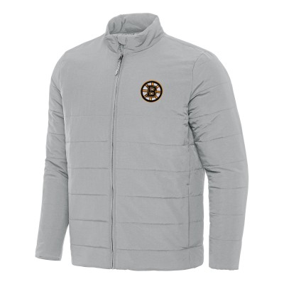 Куртка Boston Bruins Antigua Gray Swelter Puffer