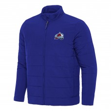 Colorado Avalanche Antigua Royal Swelter Full-Zip Puffer Jacket Colorado Avalanche Antigua Royal Swelter Full-Zip Puffer Jacket