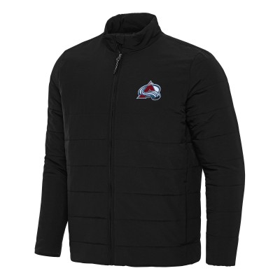 Colorado Avalanche Antigua Black Swelter Full-Zip Puffer Jacket