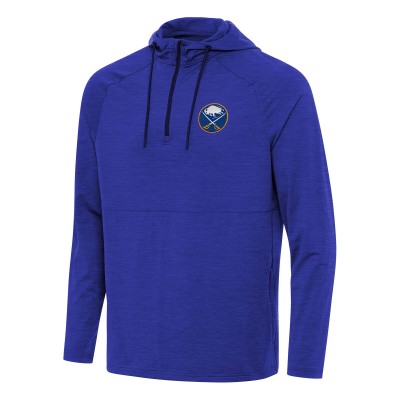 Толстовка на короткой молнии Buffalo Sabres Antigua Heather Royal Spikes