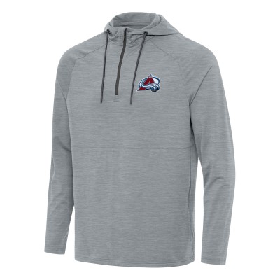 Толстовка на короткой молнии Colorado Avalanche Antigua Heather Gray Spikes