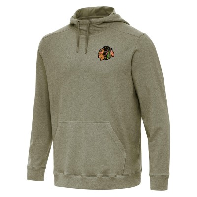 Chicago Blackhawks Antigua Olive Cloud Pullover Hoodie