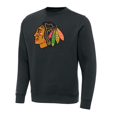 Кофта Chicago Blackhawks Antigua Victory Crewneck - Charcoal