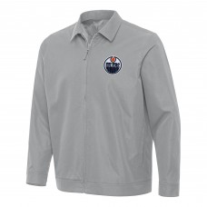 Кофта на молнии Edmonton Oilers Antigua Gray Pivot