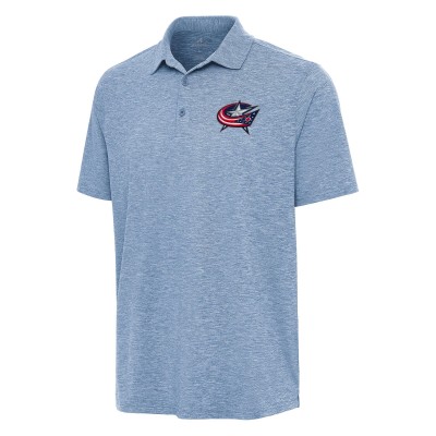Поло Columbus Blue Jackets Antigua Par 3 - Heather Aqua
