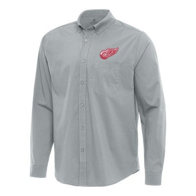 Рубашка Detroit Red Wings Antigua Flight Woven Tri-Blend - Gray