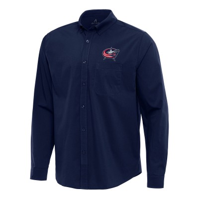 Рубашка Columbus Blue Jackets Antigua Flight Woven Tri-Blend - Navy