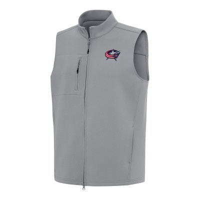 Columbus Blue Jackets Antigua Demand Full-Zip Vest - Gray