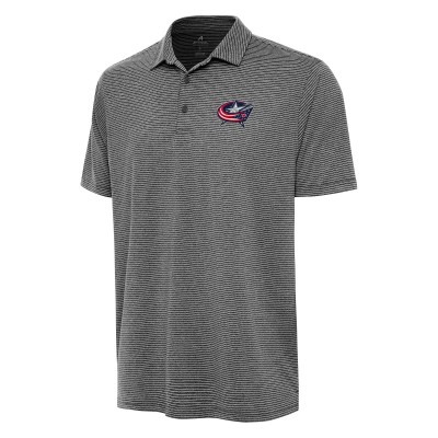 Поло Columbus Blue Jackets Antigua Scheme - Heather Black