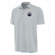 Поло Edmonton Oilers Antigua Heather Gray Scheme
