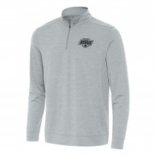 Los Angeles Kings Antigua Heather Gray Bright Quarter-Zip Top