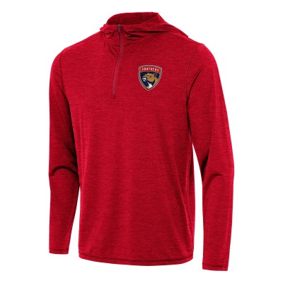 Толстовка на короткой молнии Florida Panthers Antigua Tidy - Heather Red