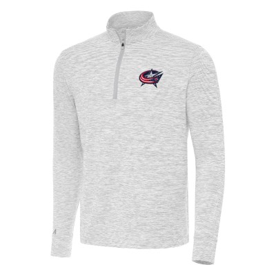 Columbus Blue Jackets Antigua Cause Quarter-Zip Top - Gray